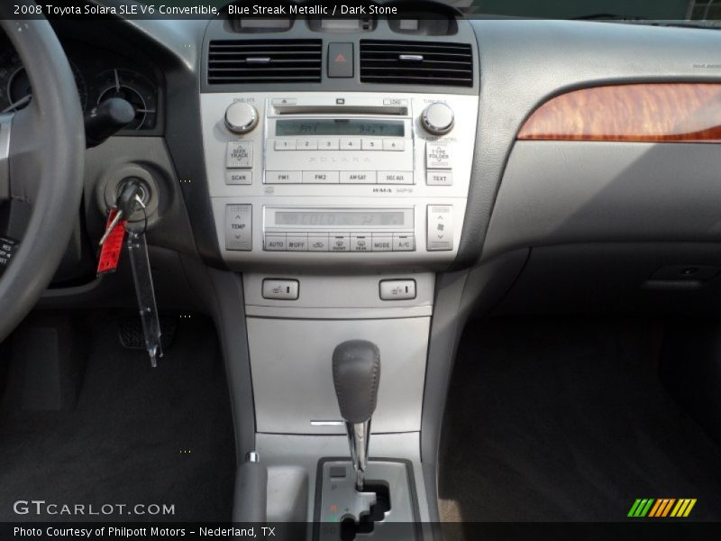 Controls of 2008 Solara SLE V6 Convertible