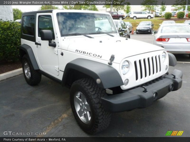 Stone White / Dark Slate Gray/Medium Slate Gray 2010 Jeep Wrangler Rubicon 4x4
