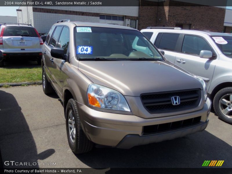 Sandstone Metallic / Saddle 2004 Honda Pilot EX-L 4WD