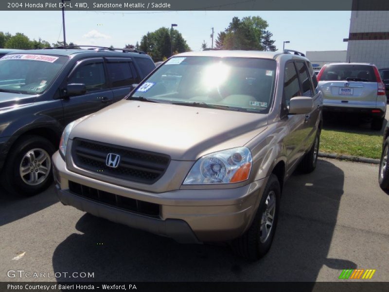 Sandstone Metallic / Saddle 2004 Honda Pilot EX-L 4WD