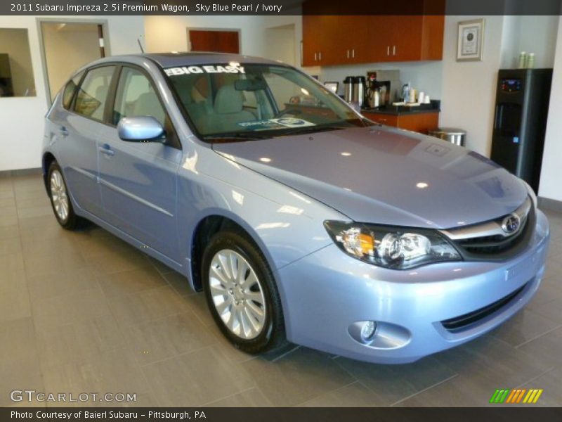 Sky Blue Pearl / Ivory 2011 Subaru Impreza 2.5i Premium Wagon
