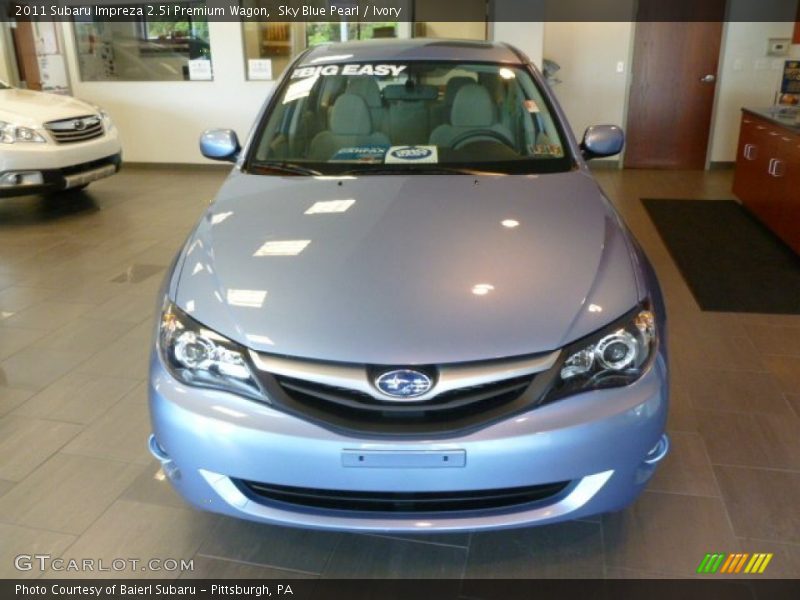 Sky Blue Pearl / Ivory 2011 Subaru Impreza 2.5i Premium Wagon