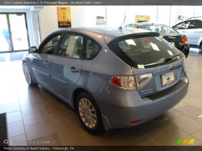 Sky Blue Pearl / Ivory 2011 Subaru Impreza 2.5i Premium Wagon