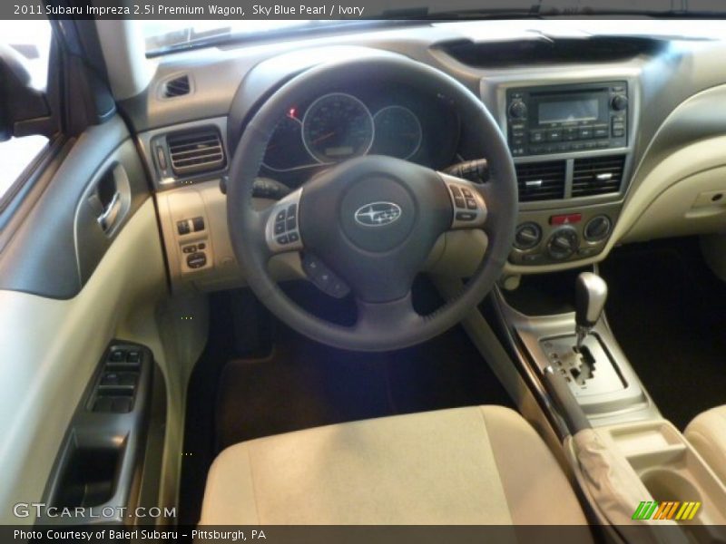 Sky Blue Pearl / Ivory 2011 Subaru Impreza 2.5i Premium Wagon