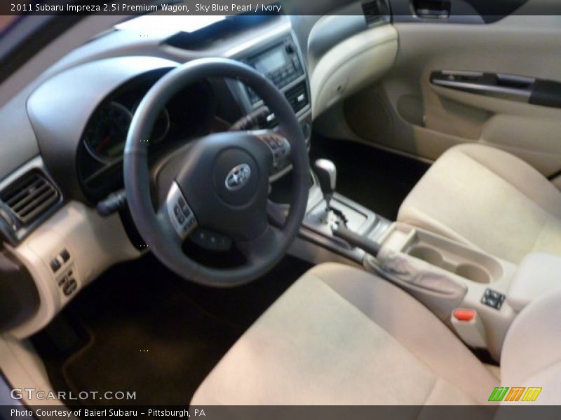 Sky Blue Pearl / Ivory 2011 Subaru Impreza 2.5i Premium Wagon