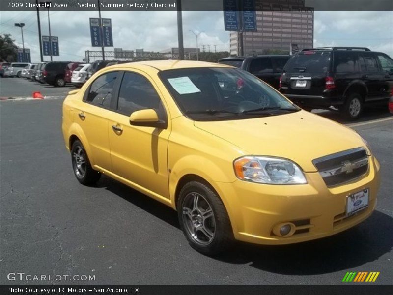 Summer Yellow / Charcoal 2009 Chevrolet Aveo LT Sedan