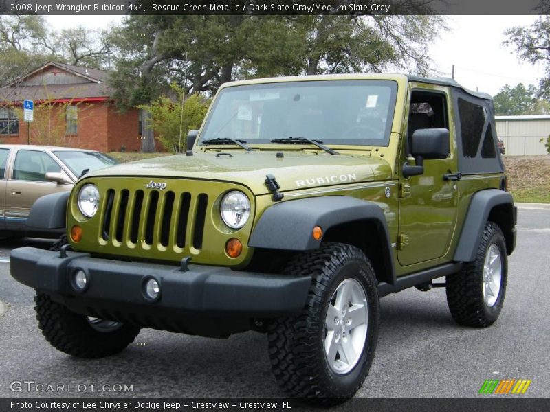 Rescue Green Metallic / Dark Slate Gray/Medium Slate Gray 2008 Jeep Wrangler Rubicon 4x4