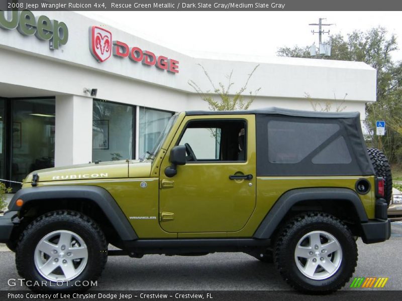 Rescue Green Metallic / Dark Slate Gray/Medium Slate Gray 2008 Jeep Wrangler Rubicon 4x4