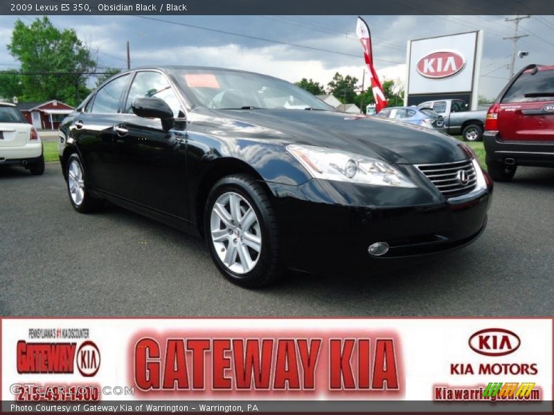 Obsidian Black / Black 2009 Lexus ES 350