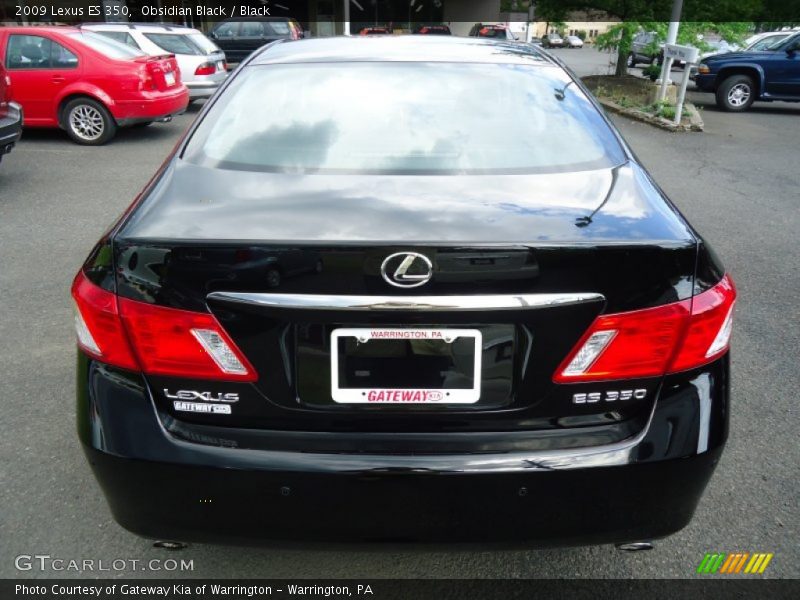 Obsidian Black / Black 2009 Lexus ES 350