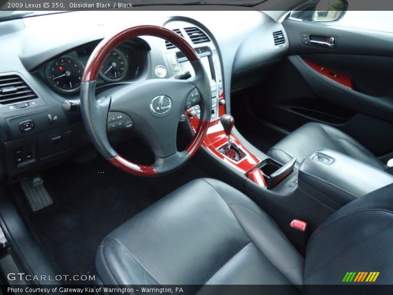 Obsidian Black / Black 2009 Lexus ES 350