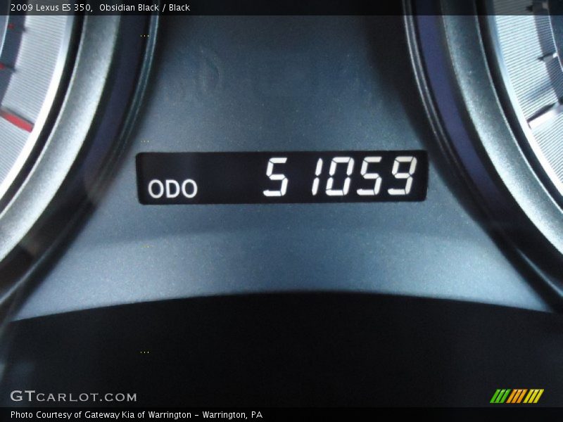 Obsidian Black / Black 2009 Lexus ES 350