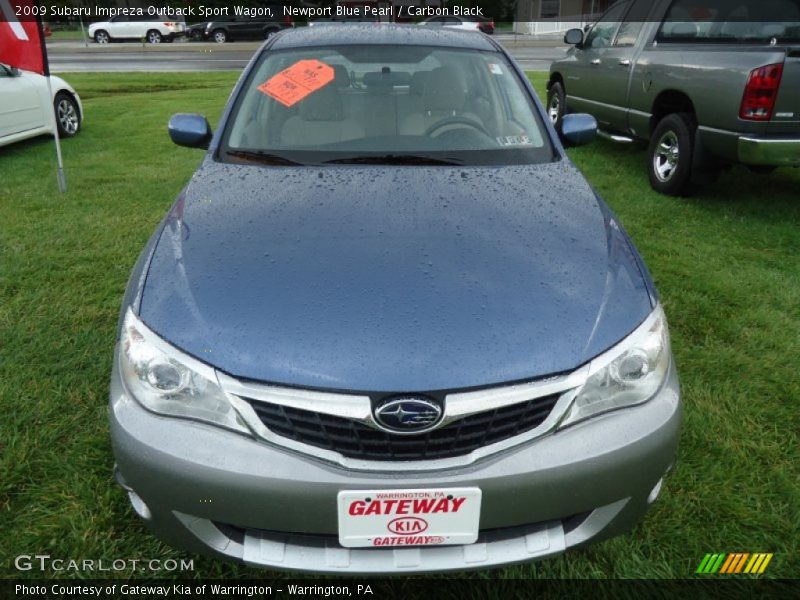 Newport Blue Pearl / Carbon Black 2009 Subaru Impreza Outback Sport Wagon