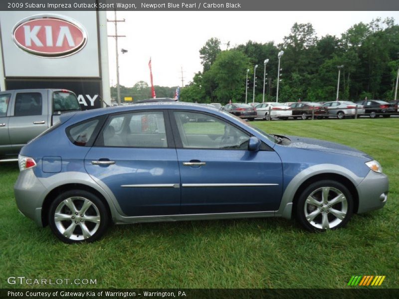 Newport Blue Pearl / Carbon Black 2009 Subaru Impreza Outback Sport Wagon