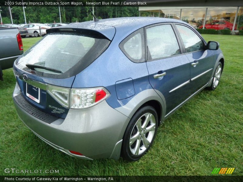 Newport Blue Pearl / Carbon Black 2009 Subaru Impreza Outback Sport Wagon