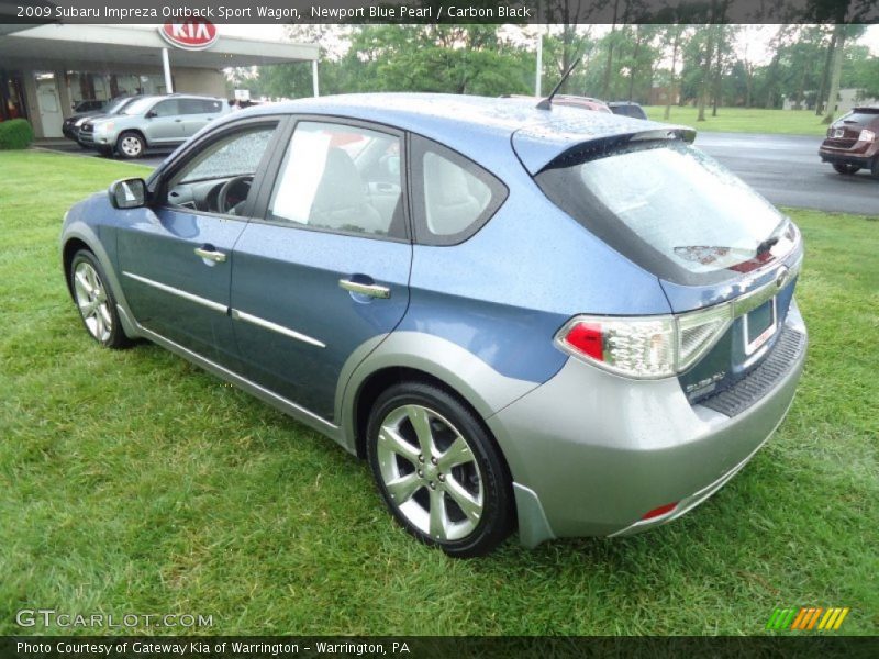 Newport Blue Pearl / Carbon Black 2009 Subaru Impreza Outback Sport Wagon