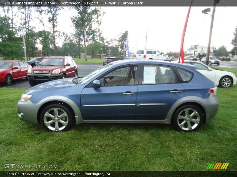 Newport Blue Pearl / Carbon Black 2009 Subaru Impreza Outback Sport Wagon