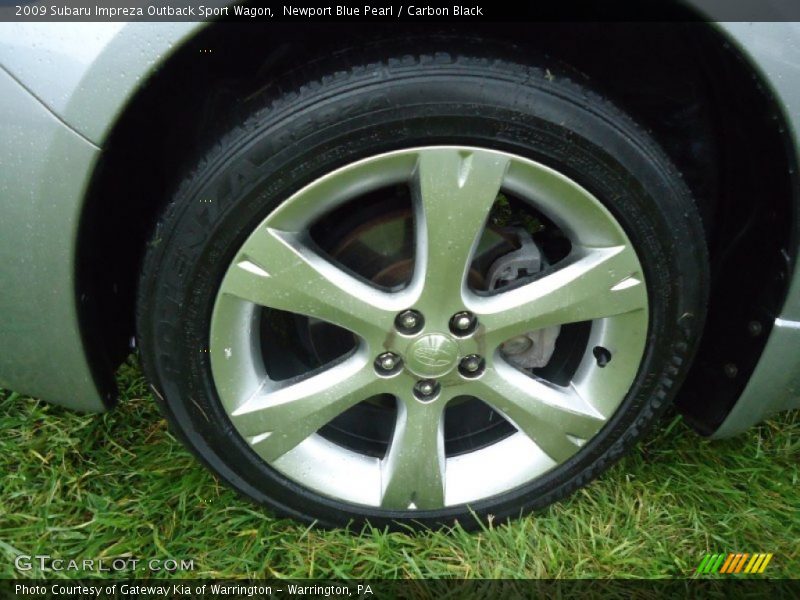Newport Blue Pearl / Carbon Black 2009 Subaru Impreza Outback Sport Wagon