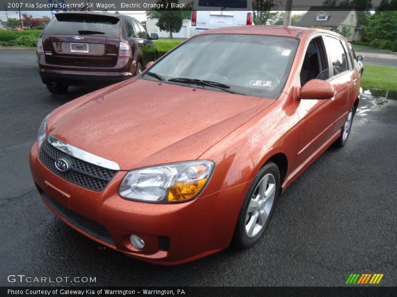 Electric Orange / Black 2007 Kia Spectra Spectra5 SX Wagon