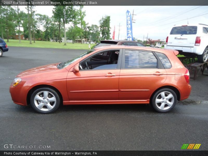 Electric Orange / Black 2007 Kia Spectra Spectra5 SX Wagon