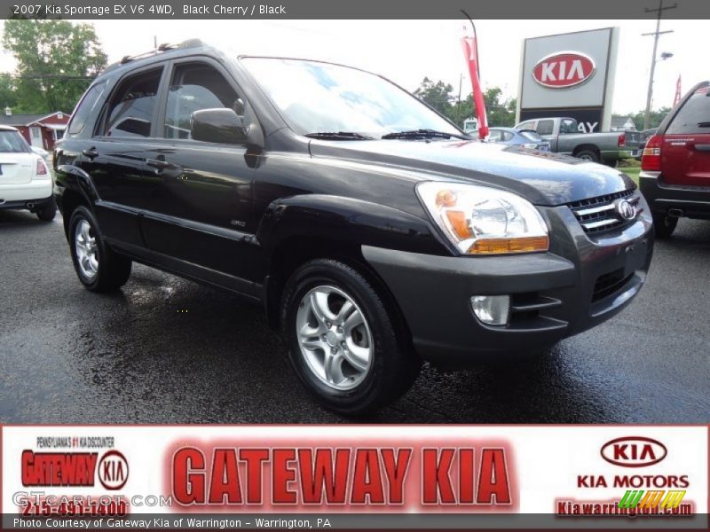 Black Cherry / Black 2007 Kia Sportage EX V6 4WD