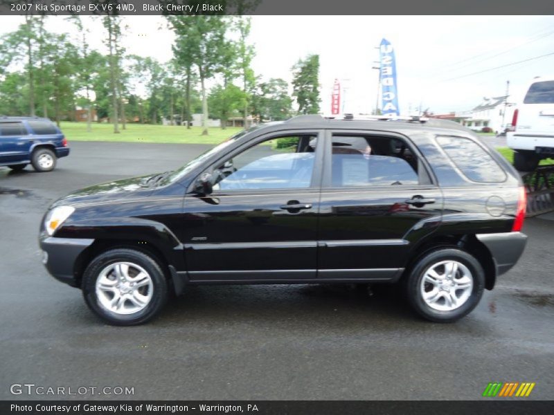 Black Cherry / Black 2007 Kia Sportage EX V6 4WD
