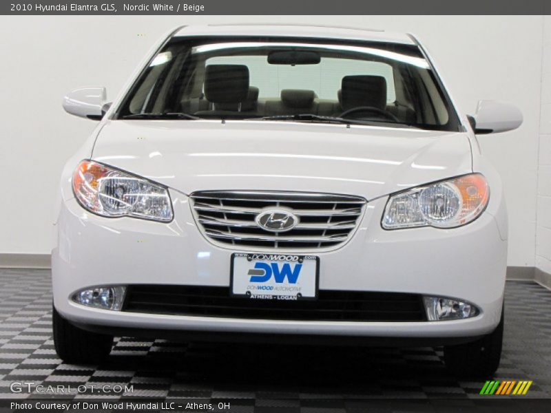 Nordic White / Beige 2010 Hyundai Elantra GLS