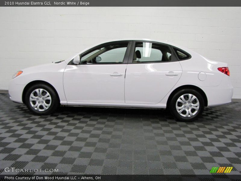 Nordic White / Beige 2010 Hyundai Elantra GLS