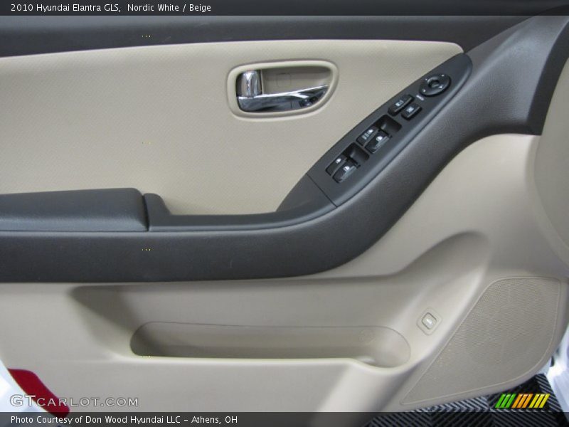 Nordic White / Beige 2010 Hyundai Elantra GLS