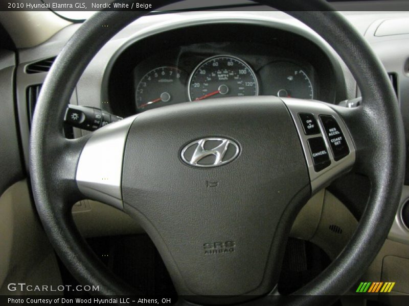 Nordic White / Beige 2010 Hyundai Elantra GLS