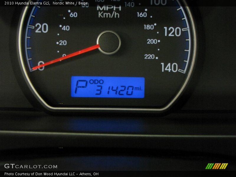 Nordic White / Beige 2010 Hyundai Elantra GLS