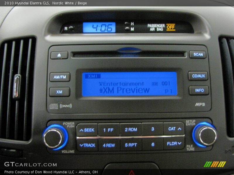 Nordic White / Beige 2010 Hyundai Elantra GLS