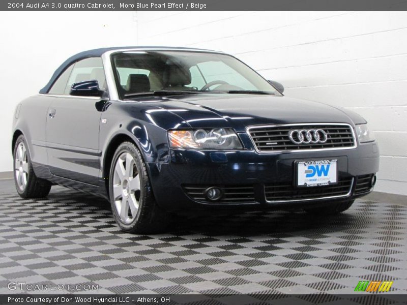 Moro Blue Pearl Effect / Beige 2004 Audi A4 3.0 quattro Cabriolet
