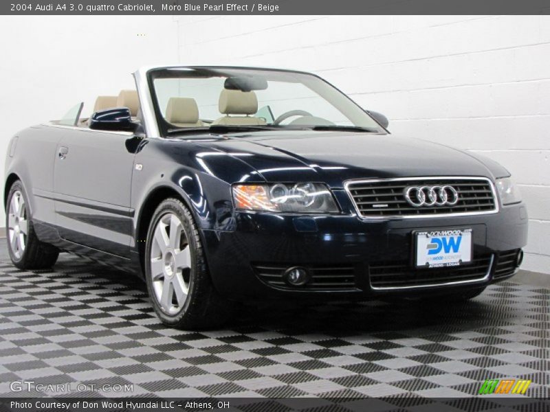 Moro Blue Pearl Effect / Beige 2004 Audi A4 3.0 quattro Cabriolet