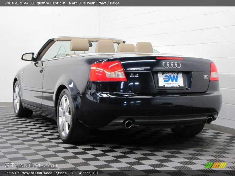 Moro Blue Pearl Effect / Beige 2004 Audi A4 3.0 quattro Cabriolet