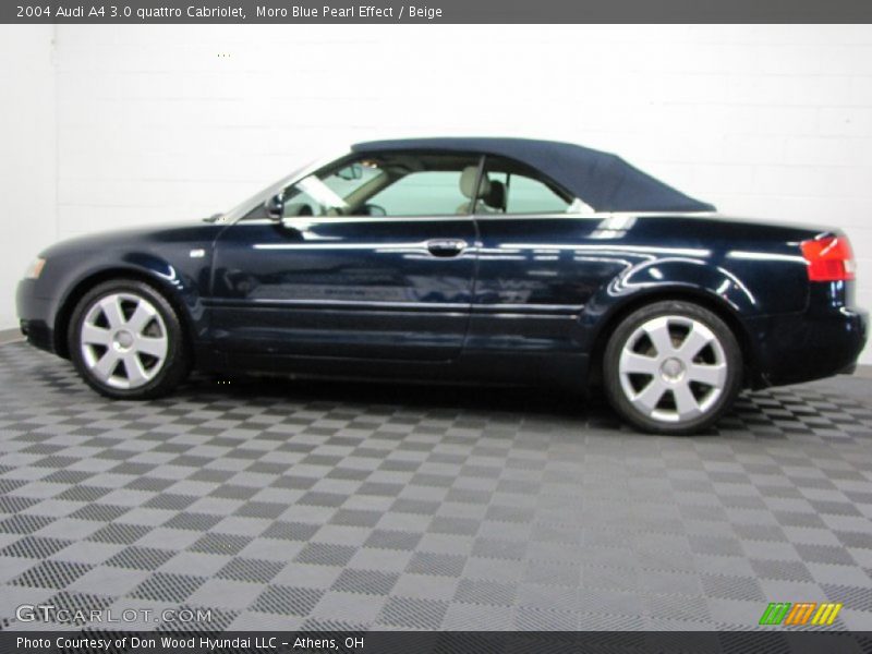 Moro Blue Pearl Effect / Beige 2004 Audi A4 3.0 quattro Cabriolet
