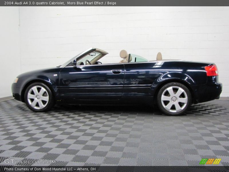 Moro Blue Pearl Effect / Beige 2004 Audi A4 3.0 quattro Cabriolet