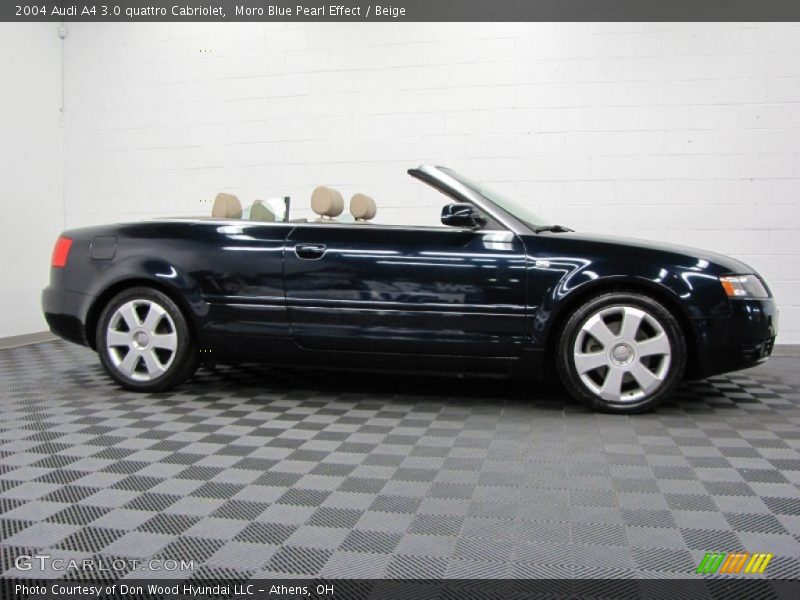 Moro Blue Pearl Effect / Beige 2004 Audi A4 3.0 quattro Cabriolet