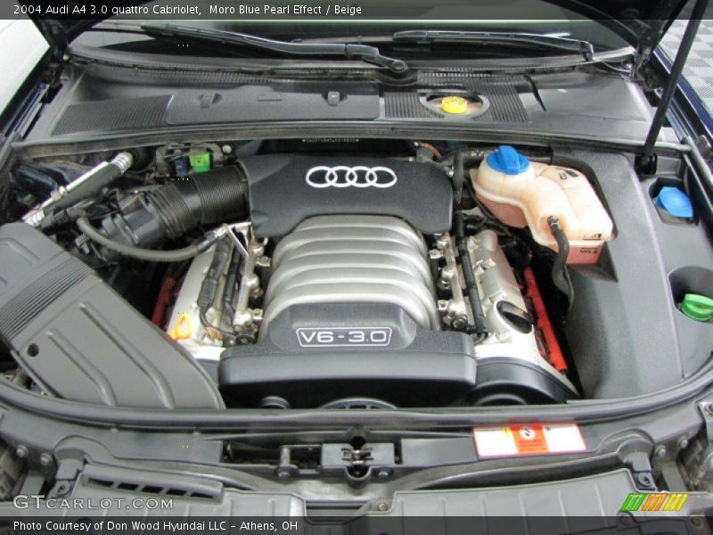 Moro Blue Pearl Effect / Beige 2004 Audi A4 3.0 quattro Cabriolet