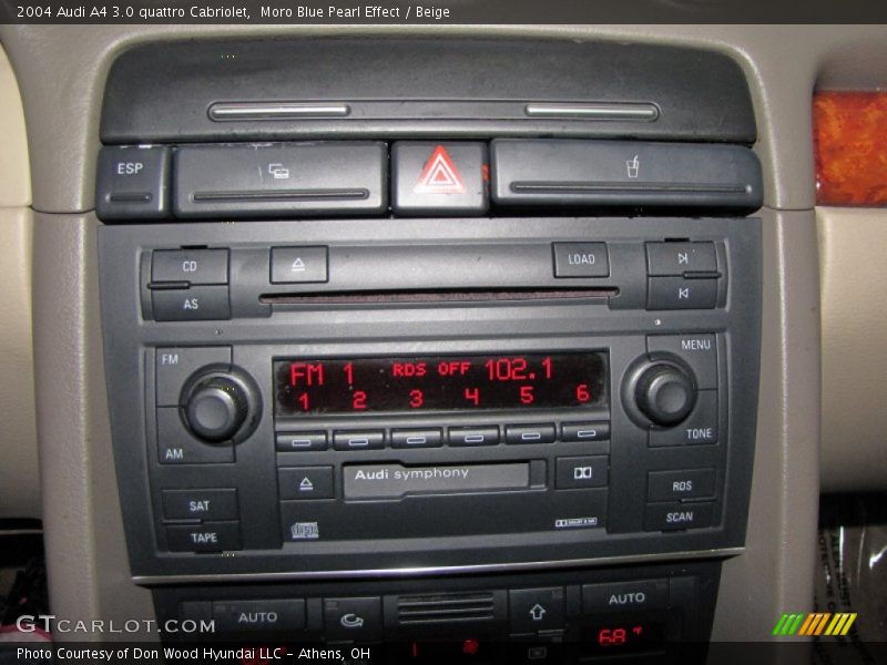 Moro Blue Pearl Effect / Beige 2004 Audi A4 3.0 quattro Cabriolet