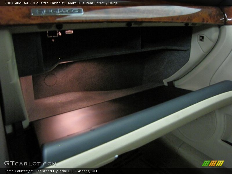 Moro Blue Pearl Effect / Beige 2004 Audi A4 3.0 quattro Cabriolet