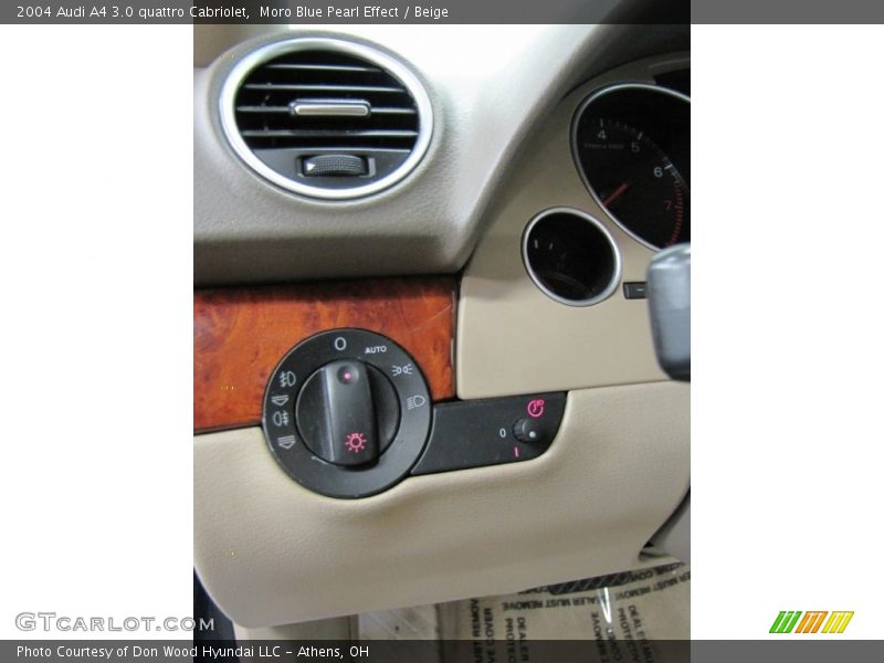 Moro Blue Pearl Effect / Beige 2004 Audi A4 3.0 quattro Cabriolet