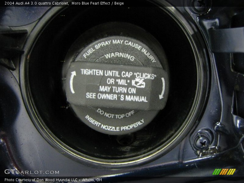 Moro Blue Pearl Effect / Beige 2004 Audi A4 3.0 quattro Cabriolet