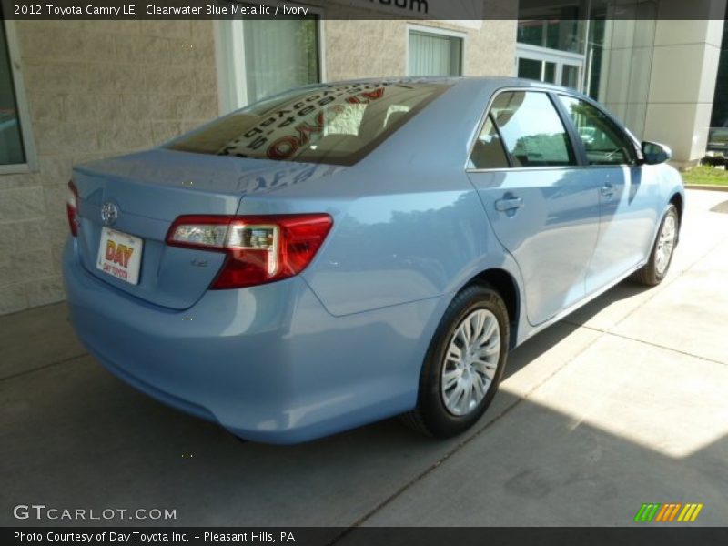 Clearwater Blue Metallic / Ivory 2012 Toyota Camry LE