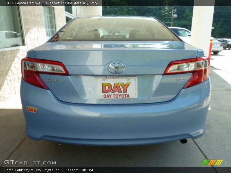 Clearwater Blue Metallic / Ivory 2012 Toyota Camry LE