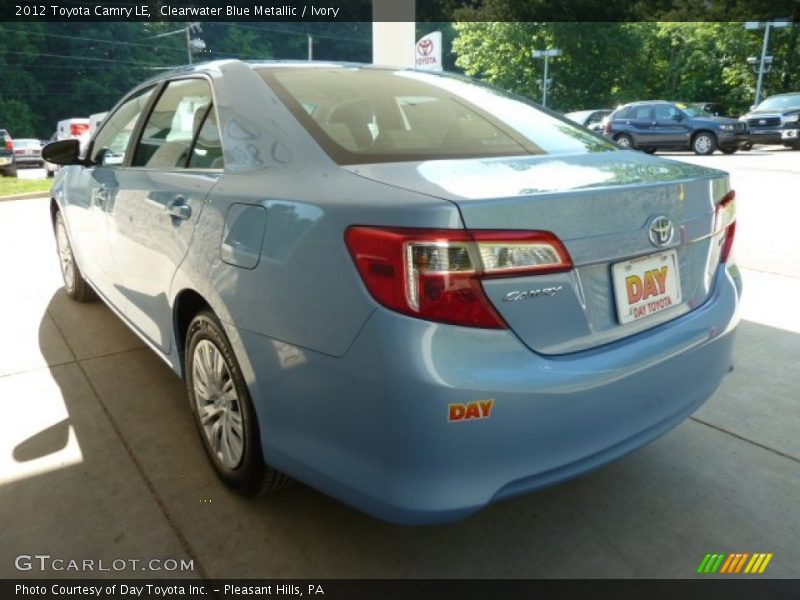 Clearwater Blue Metallic / Ivory 2012 Toyota Camry LE