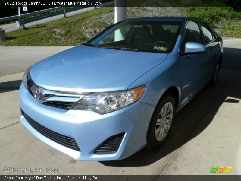 Clearwater Blue Metallic / Ivory 2012 Toyota Camry LE