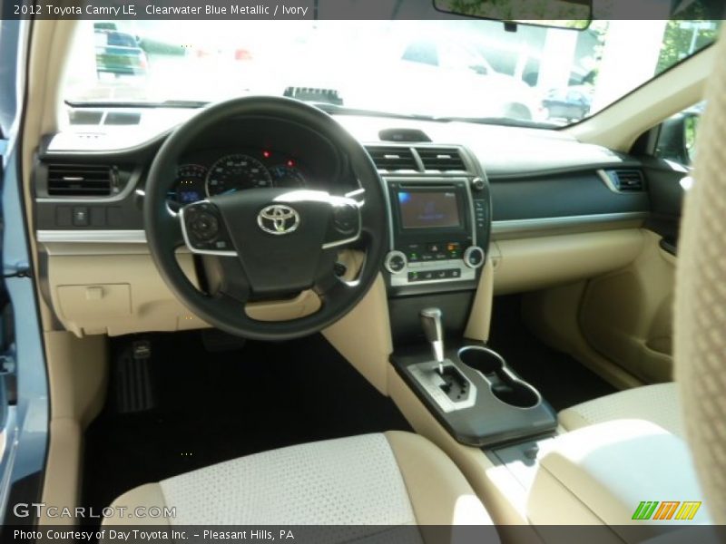 Clearwater Blue Metallic / Ivory 2012 Toyota Camry LE