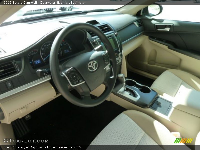 Clearwater Blue Metallic / Ivory 2012 Toyota Camry LE