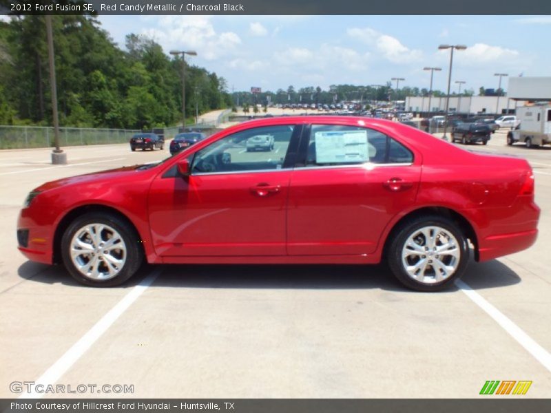 Red Candy Metallic / Charcoal Black 2012 Ford Fusion SE